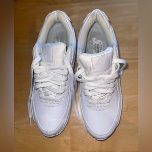 White Nike Air Max size 10 women, men 8